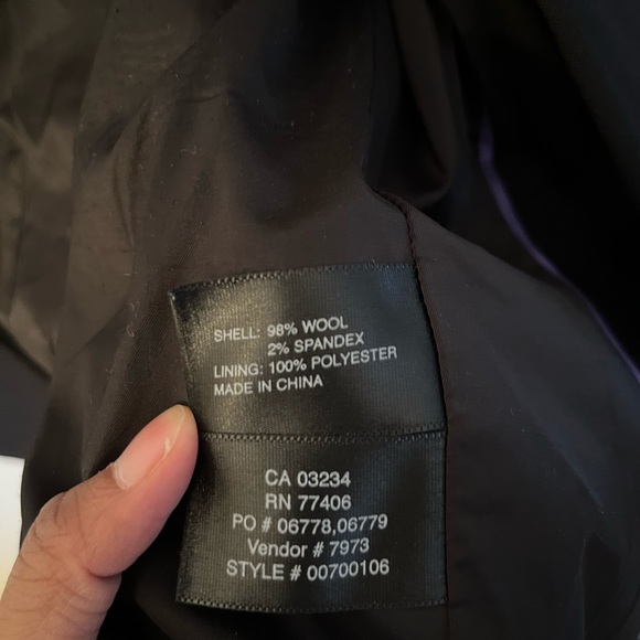 Club Monaco, Black Blazer, Size 2 - Picture 3 of 5